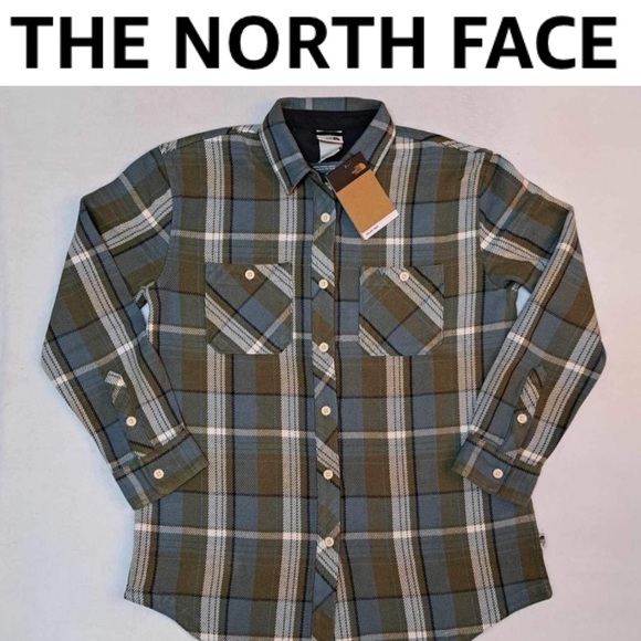 NORTH FACE HEAVYWEIGHT FLANNEL XL. WOMENS VALLEY TWILL BUTTON DOWN SHIRT. NWT - Picture 14 of 16